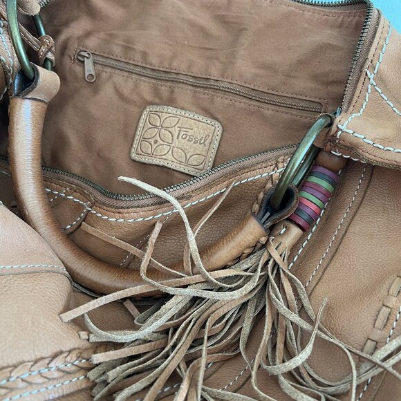 Fossil Camel Leather Hobo Bag   - Picture 4 of 9